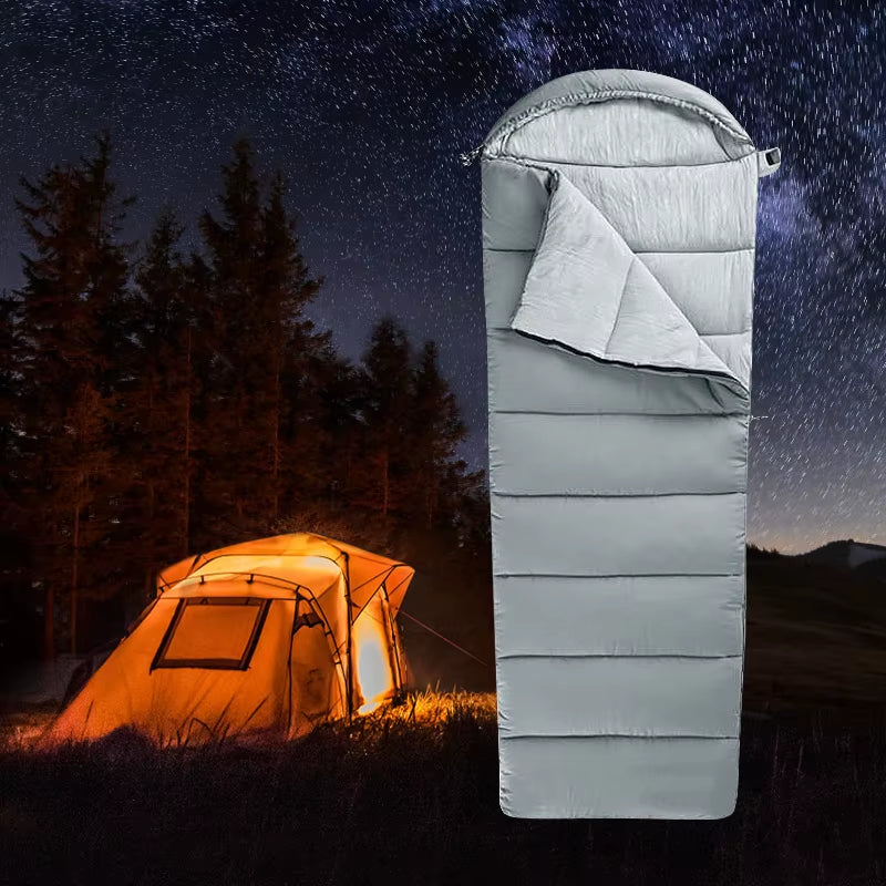 PACOONE Outdoor Sleeping Bag Double Sleeping Bag Lightweight Cotton Warm Sleeping Bag Washable Camping Travel Sleeping Bag New